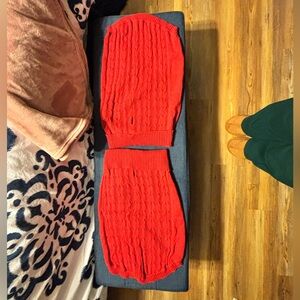 Red Cable Knit Sweater